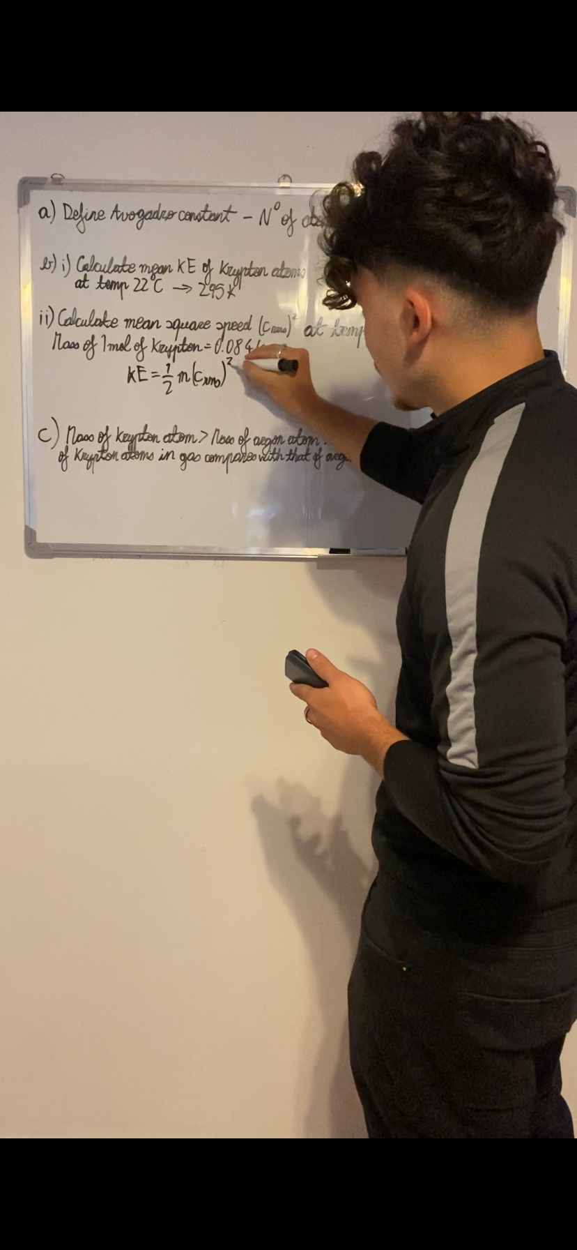 David teaching A-Level Physics